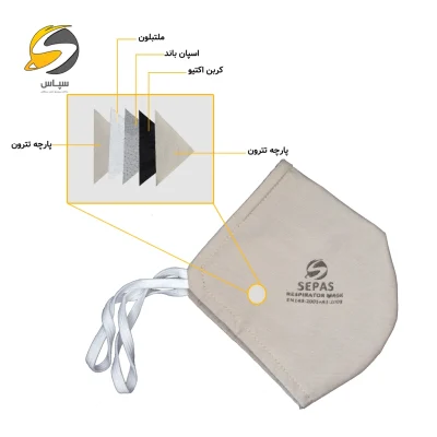 ماسک پارچه ای پنج لایه سپاس مدل 5102