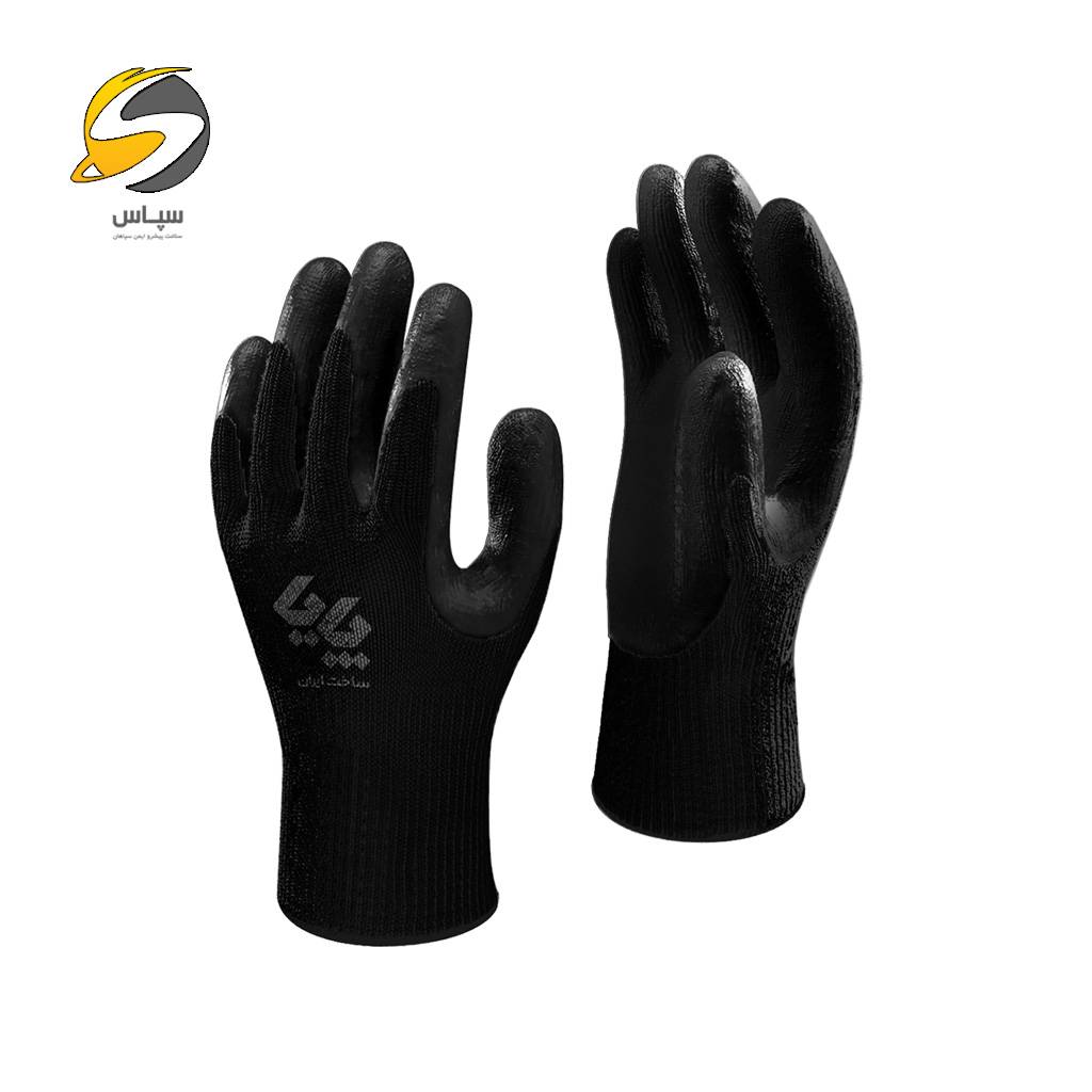 PAYA-88-safety-gloves دستکش ایمنی کف مواد نیتریل ضخیم پایا کد 88