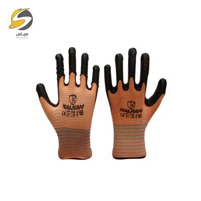 دستکش ایمنی 1/2 نیتریل زبرا کالکان