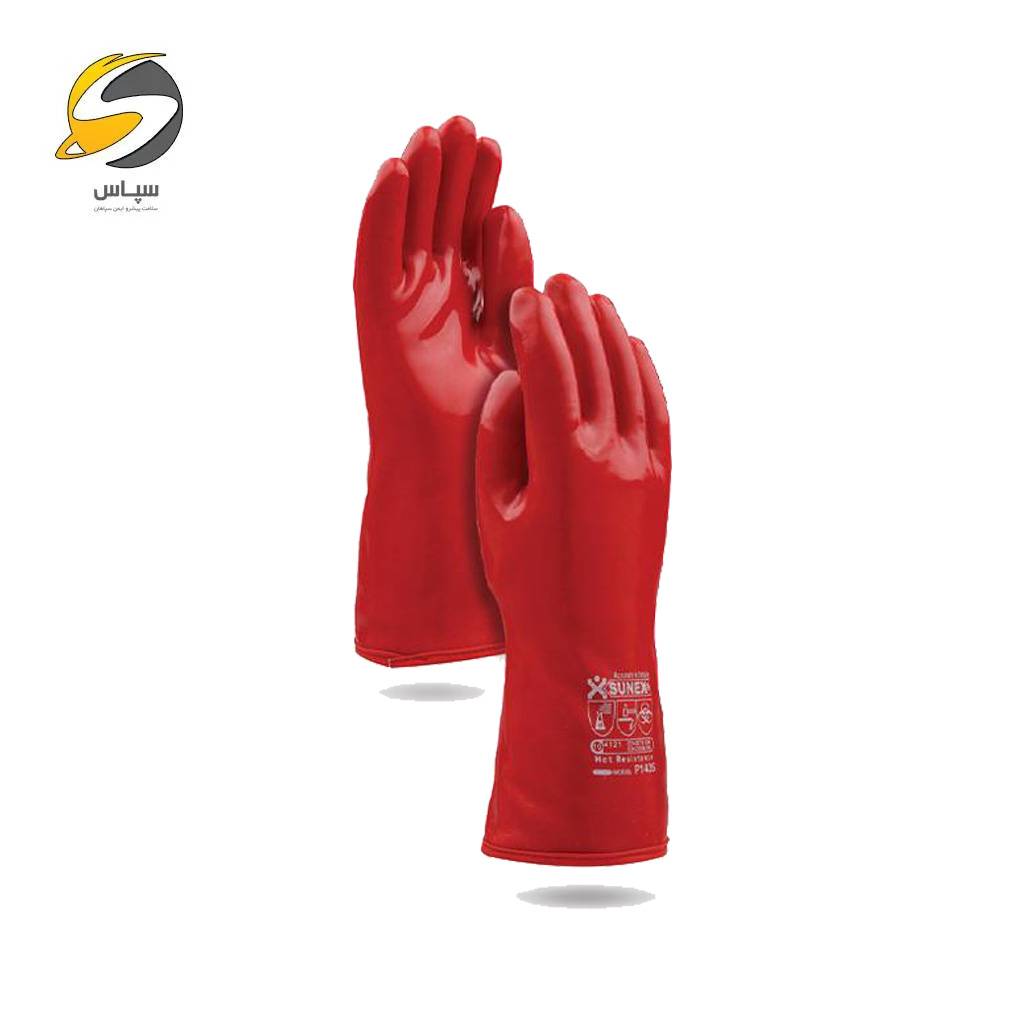 sunex-gloves-anti-heat دستکش ایمنی تمام PVC ضد گرما سانکس