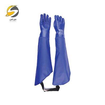 دستکش ایمنی تمام PVC سانکس 74 سانتی متری
